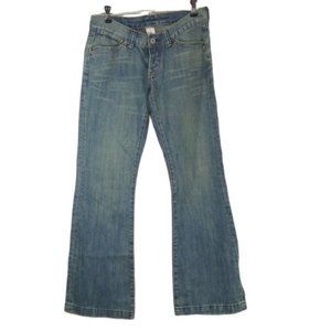 Vintage Lucky Brand Dungaree women flared blue jean denim pants size 2